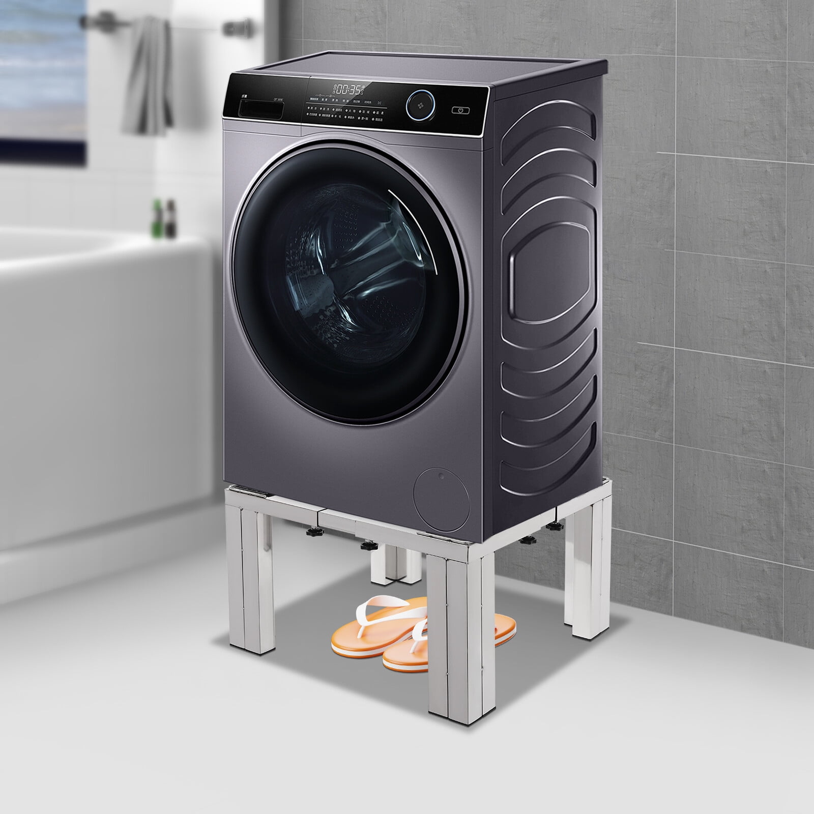 Vintoro 201 Stainless Steel Washing Machine Stand, Adjustable Dryer Stand, Washer Pedestal, Floor Standing