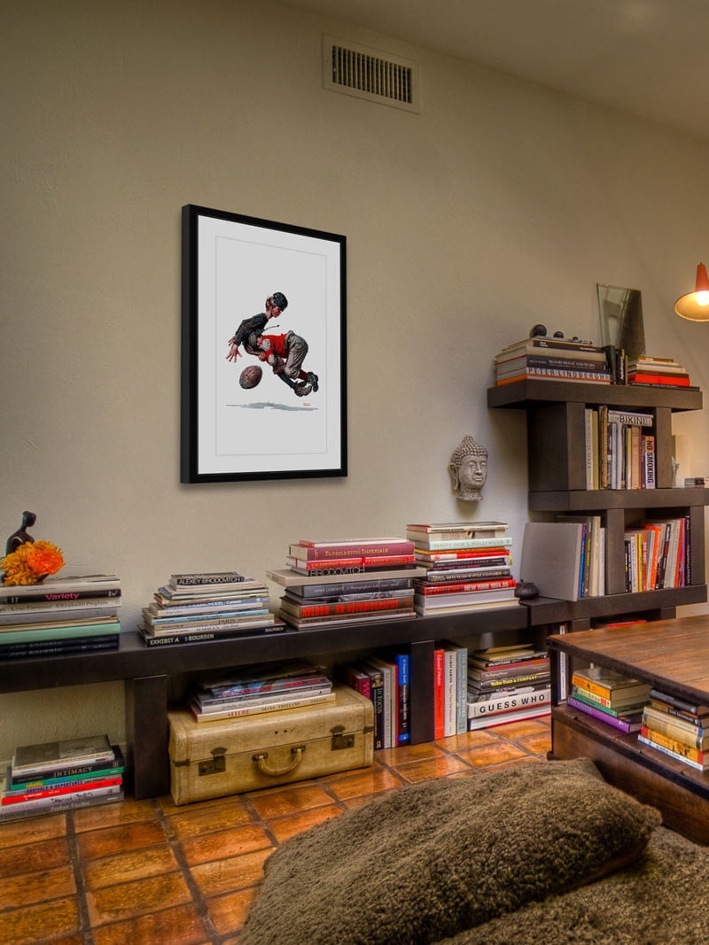 Marmont Hill 'Fumble' by Norman Rockwell Framed Painting Print