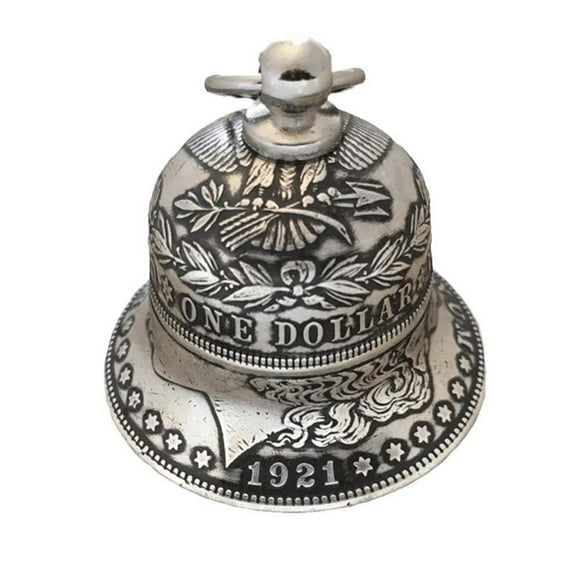 AMERTEER Morgan Silver Dollar Bell Silver Coin Bells(Home decor made by metal)