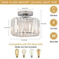thumbnail image 3 of 110V Modern Ceiling Mount Chandelier Light Crystal Ceiling Light Fixture Flush Mount Ceiling Lamp, 3 of 19