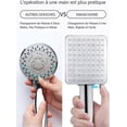 thumbnail image 2 of Square High Pressure Shower Head Universal Adjustable Replacement Powerful Shower Head, 6 Modes Bathroom Shower Hand Shower, Chrome, 2 of 5
