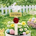 thumbnail image 4 of Easter Decor，Easter Decorations,Easter Hanging Ornaments,Easter Decoration, Resin Rabbits Wooden Welcome Plaques, Home Garden Pottery Decor, Spring Wall Door Sign, Outdoor Ornament(Multicolor B), 4 of 6