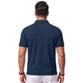 thumbnail image 5 of LNZGNM Men's Polo Shirt Golf Quick Dry Performance Short Sleeve Moisture Wicking Athletic Polo Collared Tennis T-Shirt,Navy (XXXXL), 5 of 5