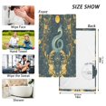 thumbnail image 6 of Yayeee 2 Pack Hand Towels for Bathroom 100% Cotton 16" x 28" Soft Absorbent Kitchen Towel, Green Celestial Serpent, 6 of 7