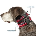 thumbnail image 2 of Carroll Shelby Pet Collar, Dog Collar Plastic Buckle, Shelby 60th Anniversary Checker Red Black White, 20 to 31 Inches 1.5 Inch Wide, 2 of 8