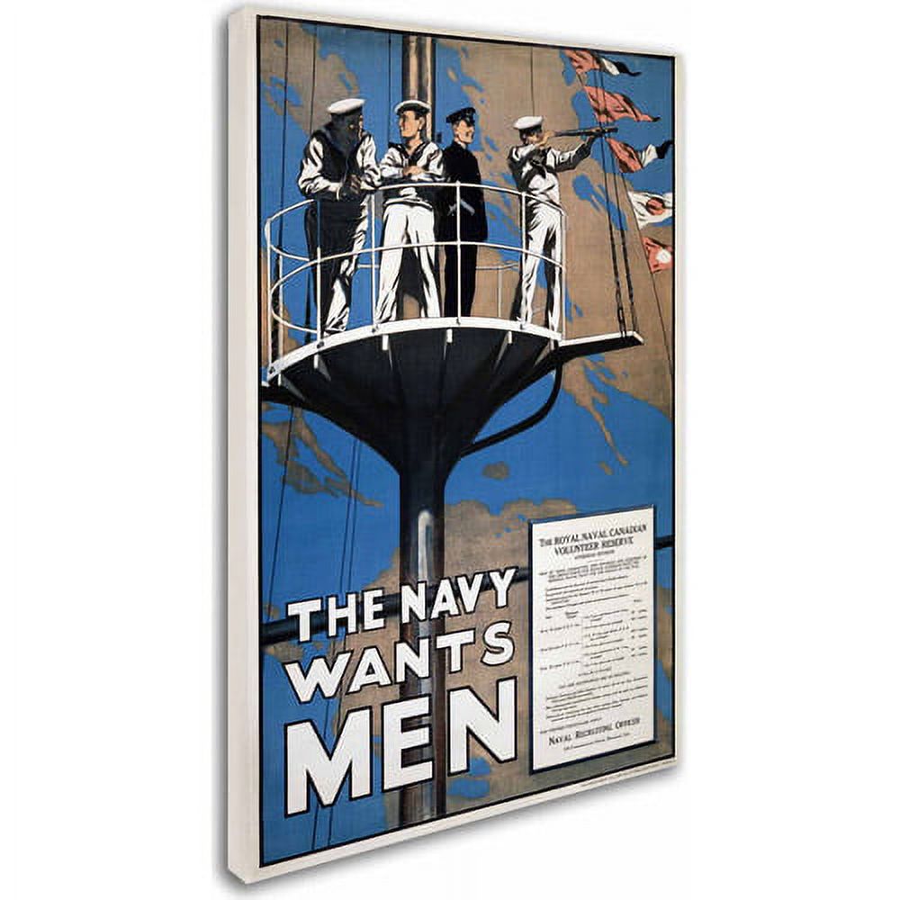 Trademark Fine Art "Recruitment Poster for the Royal Canadian Navy" Canvas Art