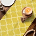 thumbnail image 3 of Yellow Morocco Table Runner 108 Inches, Bohemia Nation Abstract Geometric Motifs Bed Runner Dresser Scarves Tabletop for Indoor Outdoor Parties/Ceremony/Banquet, 13"x 108", 3 of 8