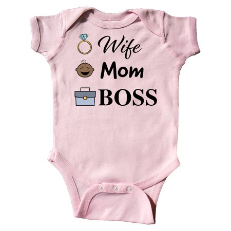

Inktastic Wife Mom Boss-Suitcase Baby And Ring Gift Baby Boy or Baby Girl Bodysuit
