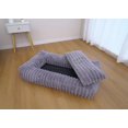 thumbnail image 3 of Home4Cat Large Rectangle Cloud-Soft Plush Dog Bed with Anti-Slip Bottom, Gray,37.8" x 22", 3 of 5