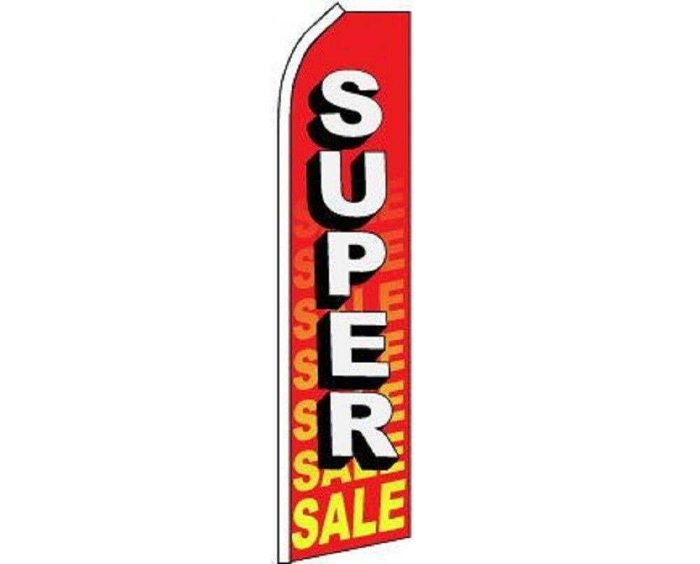 Super Sale Red Yellow White Swooper Super Feather Advertising Marketing Flag 