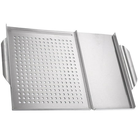 

Stainless Steel Griddle Square Grill Plate 2-in-1 Grill Plate Non-stick Vegetable Plate Grill Supply