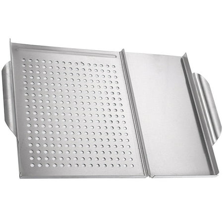 

Stainless Steel Griddle Square Grill Plate 2-in-1 Grill Plate Non-stick Vegetable Plate Grill Supply