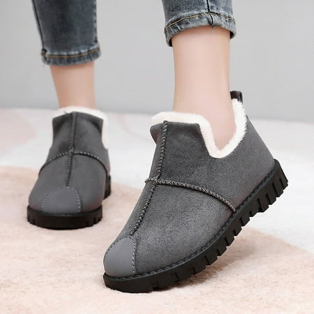 

Snow Suede Ankle Boots Women Flats Winter Warm Winter Short Boots Fashion Snow Women Shoes