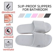 Unisex Women Men Shoes Bathroom Skidproof Flat Sandals Summer Home Bathroom Slippers Casual Indoor Beach Slippers