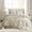C#attractive Floral, variant on EAVD Fresh Green Floral Comforter Set King White Fluffy Soft Microfiber Chic Garden Floral Bedding King Bed Comforter and 2 Pillowcases Reversible Vintage Botanical Comforter Set for All-Season