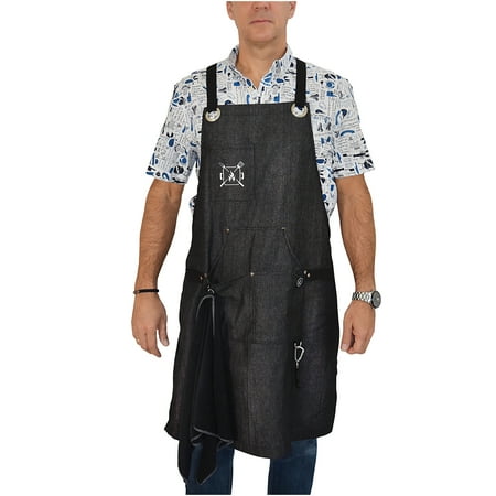 

Kitchen Apron for Men | Professional Grade made for Cooking BBQ Grill Chef | Quick-Release Buckle with Magnetic BBQ Towel and Grill Tool Pockets and Holders. 10 oz. Cotton.