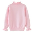 thumbnail image 4 of Staki Girls Knit Long Sleeve Top Girl's Print Fuzzy Top Sweaters Crewneck Long Sleeve Loose Furry Pullovers(5-6 Years,Pink), 4 of 6