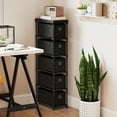 thumbnail image 5 of Gymax Slim Dresser w/ 5-Drawer Anti-tip Kits Space-Saving Chest of 5 Fabric Drawers, 5 of 10