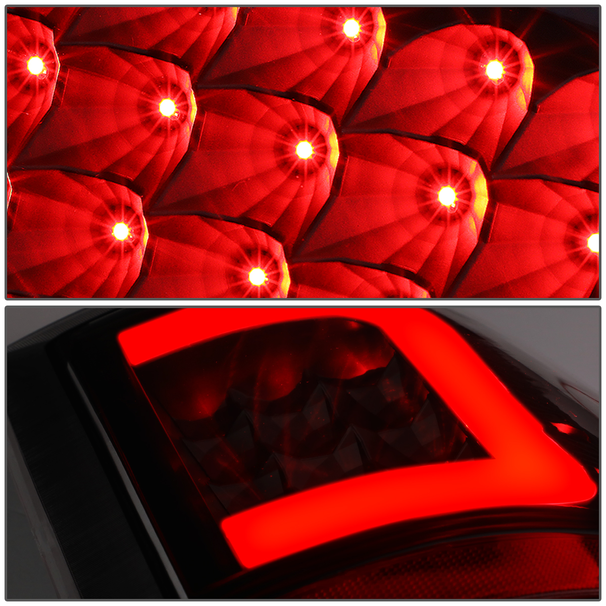Speed Daddy LED Tail Light Assembly For 2009-2017 Ram 1500 2500 3500 – Black Housing, Red 3D Tube Bar