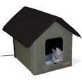 thumbnail image 1 of K&H Kitty House Extérieur Chauffant Olive Et Noir, 1 of 7