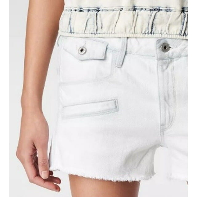 $155 G-STAR RAW Davin Boyfriend Ripped Shorts Indigo Bleached ( 25 )