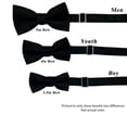 thumbnail image 3 of Boy’s Paisley Turquoise Formal Satin Pre-Tied Bow Tie by Spencer J’s Signature Satin Collection, 3 of 4