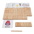 thumbnail image 2 of Tablas de rastreo del alfabeto ABC letras de traza de madera Montessori perfke tablero de trazado del alfabeto, 2 of 7