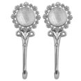 thumbnail image 2 of Abrazaderas de Cortina Faux Soledad Cortina De Diamantes Ganchos Borla 2pcs Plateado, 2 of 10