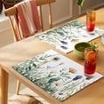 thumbnail image 4 of Spring Summer Floral Placemats Set of 4 Farmhouse Botanical Flowers Place Mats Indoor Wipeable Table Mats Washable Cloth Dining Table Placemats for Kitchen Holiday Party Home Decor 13x19 Inch, 4 of 9