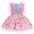 thumbnail image 3 of IBTOM CASTLE Toddler Kids Girls Birthday Party Dress Strawberry/Donut/Candy/Easter Day/Alice Polka Dots Embroidery Princess Ruffle Tulle Wedding Pageant Evening Dresses, 3 of 8
