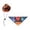 B, variant on Spooky Theme Party Supplies Pet Outfit, Halloween Photo Kit Dog Apparel, Adjustable Cap, Evil Pumpkin Pattern Triangle Bib, Festive Costume Set for Cats Puppies, 2 Pack, Brown Hat and Demon Monster