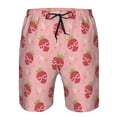 thumbnail image 4 of Kdxio Strawberries Pattern Mens Casual Shorts - Drawstring Summer Beach Sports Shorts for Men, 4 of 9