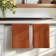 thumbnail image 7 of Brown Solid Color Kitchen Towels Set of 2,Abstract Woven Texture Vintage Minimalist Absorbent Dish Towels for Kitchen,Microfiber Hand Towel,Quick Drying Tea Towel for Cleaning Decorative Dishcloths, 7 of 7
