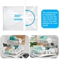 thumbnail image 2 of TEMOGU-Dish Drying Rack, 2 Tier Dish Racks with Drain Board, Large Stainless Steel Dish Rack for Kitchen, Egouttoir a Vaisselle with Removable Utensil Holder and Cup Holder, (White), 2 of 4