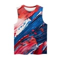 thumbnail image 4 of Fartey Plus Size Red White Blue Tank Tops for Women American Flag Sleeveless Patriotic Tee Shirts 4th of July Patriotic Undershirt Loose Casual Festival Blouses Blue S, 4 of 5