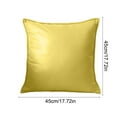 thumbnail image 3 of Dtchengua Modern Solid Color Throw Pillow - Faux Leather Decorative Pillow for Sofa & Bed, Mid-Century Style Accent Cushion, 18x18 Inch, Easy to Clean(Yellow), 3 of 6