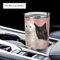 thumbnail image 5 of SKYSONIC Cats Tumbler Stainless Steel Double Wall Vacuum Reusable Insulated Mug with Straw and Built-in Coaste for Cold and Hot Beverages, 12oz, 5 of 7
