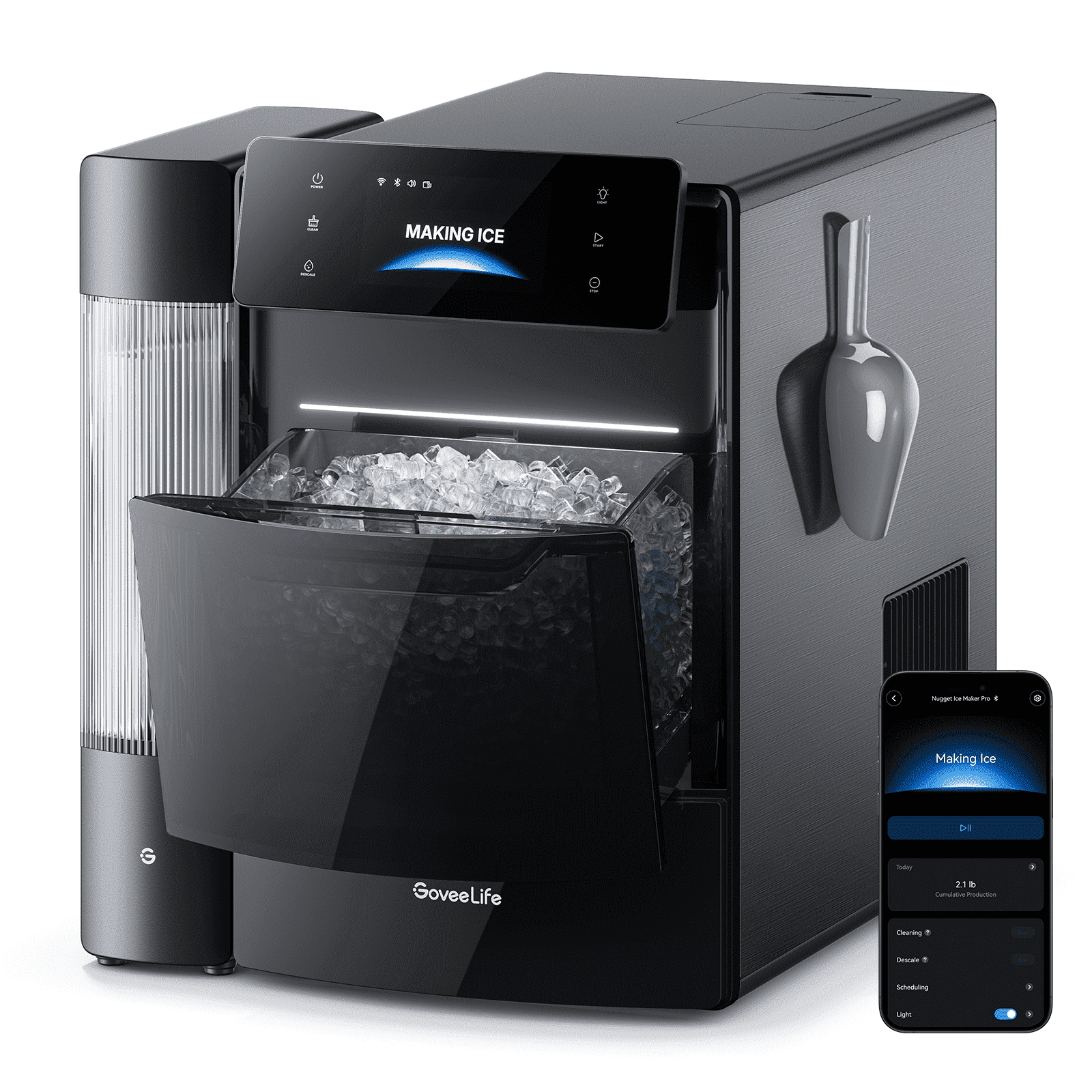 Govee Smart Nugget Ice Maker Pro - 60 lb Ice Nuggets