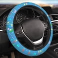 thumbnail image 2 of DouZhe Blue Squares Blocks Prints Steering Wheel Cover, Universal 15 inch Anti-Slip Odorless Elastic Car Steering Wheels Cover for Women Men, 2 of 7