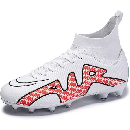 

Men‘s Soccer Cleats Training Soccer Shoes Youth High-top Spikes Football Cleats Shoes Fg/Ag Professional Turf Indoor Outdoor Competition Athletic Sneakers