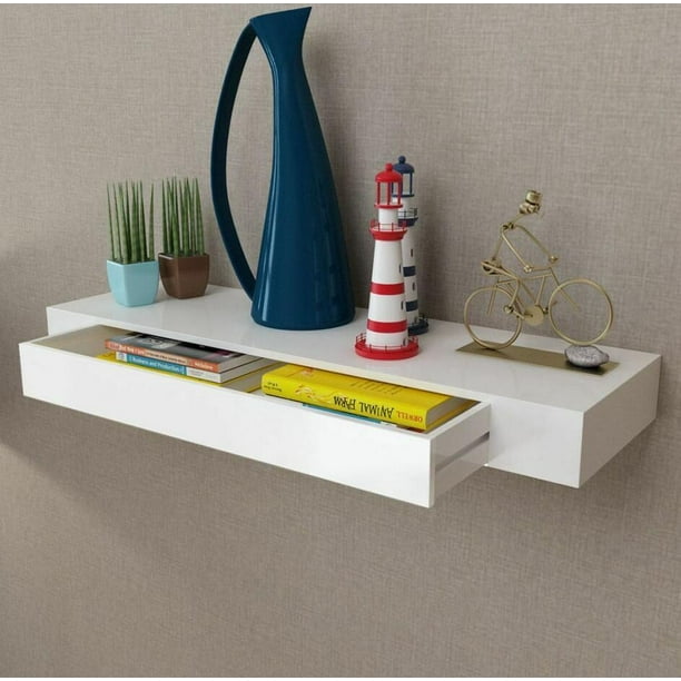 Haofy Floating Shelves Wall Mounted Storage Shelf Drawers Entryway White As Nightstands Or Bedside For And Display Com - Wall Mounted Floating Shelf With Drawer Haofy Floating Shelves Wall Mounted Storage Shelf Drawers Entryway White As Nightstands Or Bedside For And Display Com - Wall Mounted Floating Shelf With Drawer