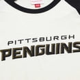 thumbnail image 4 of Men's Mitchell & Ness Cream Pittsburgh Penguins Legendary Slub Vintage Raglan Long Sleeve T-Shirt, 4 of 4