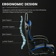 thumbnail image 4 of GTRACING GTW-100 Reclining Gaming Chair with Bluetooth, Adjustable Pillows and Footrest, Blue, 4 of 13