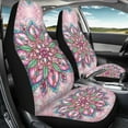 thumbnail image 3 of Garronmavis Pink Dahlia 2 Piece Car Seat Covers Polyester Soft Comfort Cars Seats Cover Washable Auto Protectors for Most Cars, 3 of 7