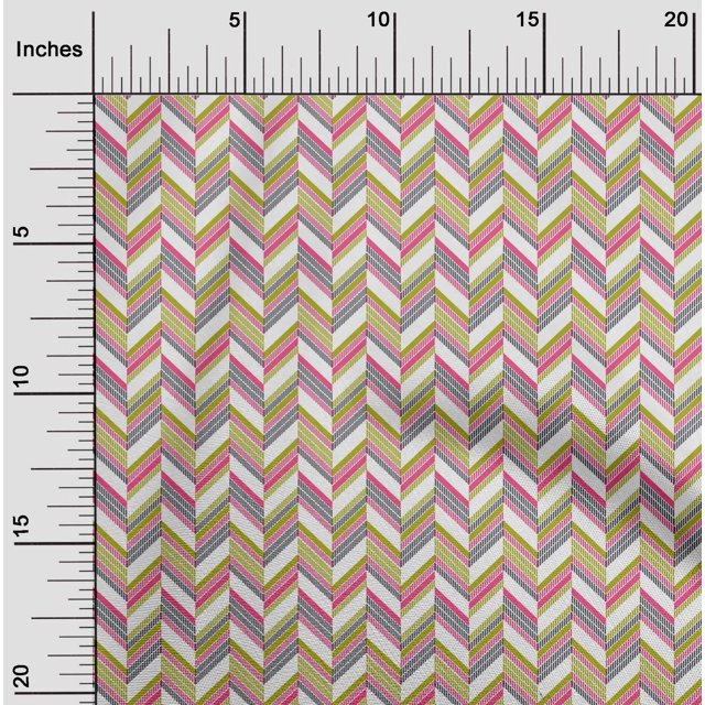 oneOone Viscose Chiffon Fabric Herringbone Geometric Decor Fabric Printed BTY 42 Inch Wide