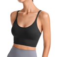 thumbnail image 2 of Everyday Bras for Women One Shoulder Sports Bra Top Sports Bra with Support Underwire Padded Bras for Women Womens Sports Bra Low Sports Bra Womens Bras Comfortable Support Womens Bras Push Black M, 2 of 8