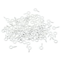 500 Pack Small Screw Eye Hooks Mini Eyelets Screws, 5x10x1.2mm, White