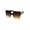 Gold Black Brown, variant on Womens Squared Rectangle Shield Mod Chic Fashion Sunglasses Gold Black Purple Red