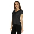 thumbnail image 3 of Inkmeso Short Sleeve Solid Basic T-Shirt For Womens V-Neck Casual Tee T-Shirts With Patch Pocket, 3 of 7