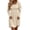 Khaki, variant on Tumotour Plus Size Fall Dress for Women's Solid Color Square Neckline High Waisted A-Line Mini Dress knitted Long Sleeve Slim T-Shirt Dress